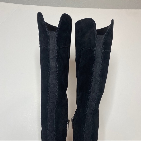 New! Vince Camuto Kreesell Black Suede Tall Boot 5 - Picture 5 of 14